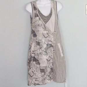 Multi Texture Sack Dress Sundress Size S Unique